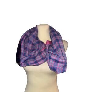 Styles by Ruash Reversible Infinity Scarf – Plaid & Floral Print. 100% cotton
